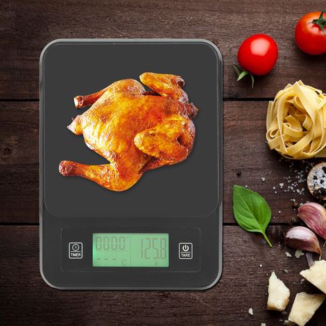 Balance de cuisine électronique portable 3 kg / 0,1 g avec sonde de température (1/5)