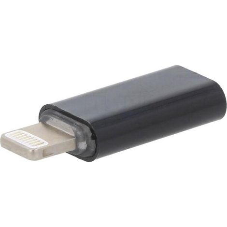 Adaptateur prise Lightning USB C Femelle noir Cablexpert