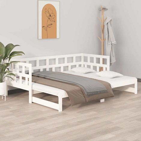 Sofá cama extraíble sin colchón blanco 2x(90x200) cm (1/5)