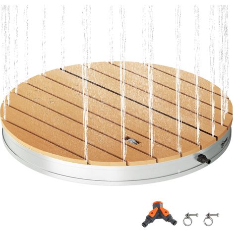 Douche de jardin extérieure portable, douche de camping hauteur de fontaine réglable jusqu'à 4 m, Ø 70,5 cm