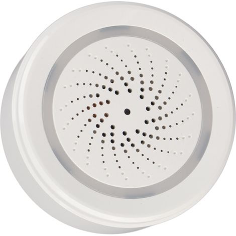 Alarme sonore et lumineuse sans fil 90 dB, résistante aux chocs et contrôlable par application TUYA pour la maison et le restaurant.