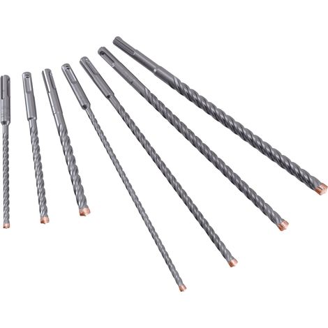 ALPEN SDS-Plus Hammerbohrer Satz FORCE X Mix Box 7 tlg. Ø 6,0-10,0 x 160 und Ø 6,0-12,0 x 260 mm (1/2)