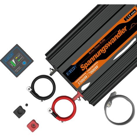 Inverter CC/CA, onda sinusoidale pura, potenza di uscita 3500 W, 24 V, 220-240 V (1/2)