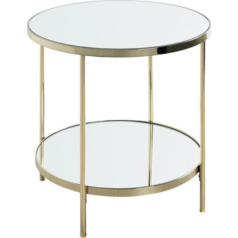 Table d'Appoint Ronde "Palace" 46cm Or