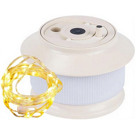 Luci a stringa da campeggio, luci a stringa ricaricabili per tenda, luci a stringa LED impermeabili da appendere per campeggio, lunghezza 20 metri. (1/5)