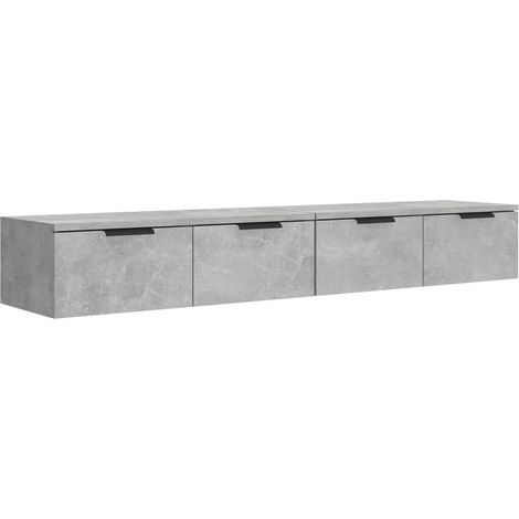 Maison Exclusive - Mobili Pensili 2 pz Grigio Cemento 68x30x20cm Legno Multistrato