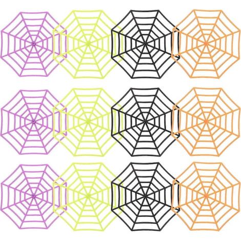 40 toiles d'araignée décoratives en plastique pour Halloween, décorations de scène et de fête à suspendre (1/2)