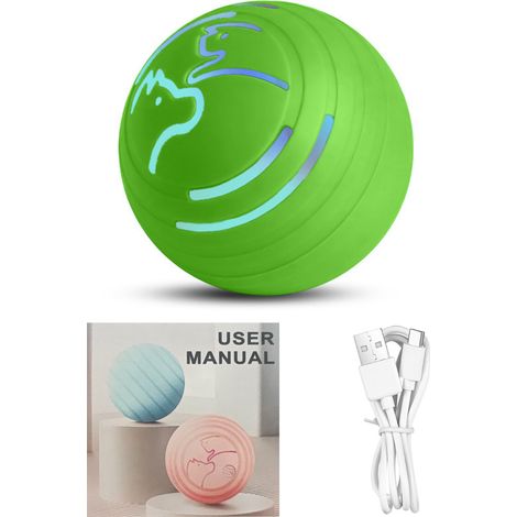 Balle vibrante interactive pour chien avec lumière colorée 4 modes de fonctionnement se déplace tout seul pour garder les chiens occupés en toute sécurité TPU durable 2,2 pouces jouet à secousse autom (1/5)