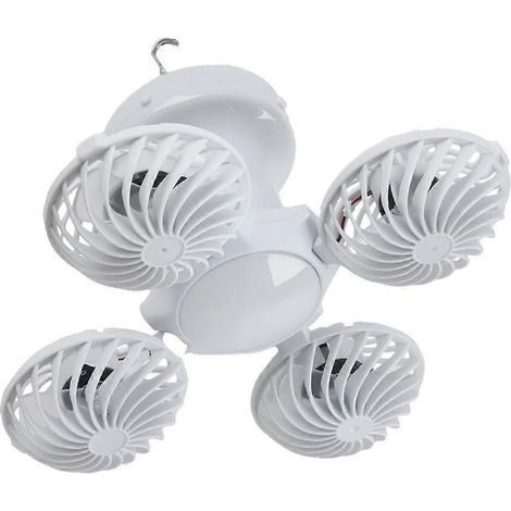 Ventilateur suspendu 2 en 1 avec lanterne LED, double ventilateur et lumière. (1/5)