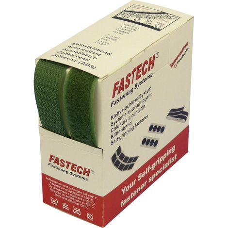 FASTECH® B25-STD033505 Klettband zum Aufnähen Haft- und Flauschteil (L x B) 5 m x 25 mm Grün 5 m (1/2)