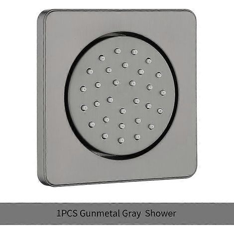 Pommeau de douche massant en laiton doré rose, pommeau de massage latéral pour baignoire SPA, carré gris chromé noir promotionnel 1 pièce (1/5)