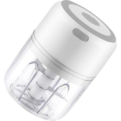 Hachoir à ail électrique 250 ml sans fil, multifonctionnel et détachable, mini hachoir pour gingembre et oignons blancs (1/5)
