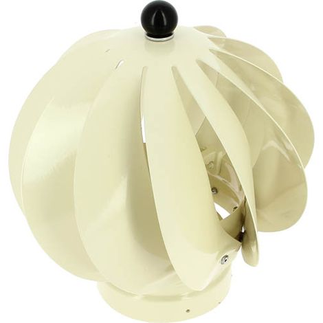 Extracteur éolien anti-refouleur 100mm – Ventilation permanente fosses septiques – Débit 55 m3/h – Coloris pierre – Sebico