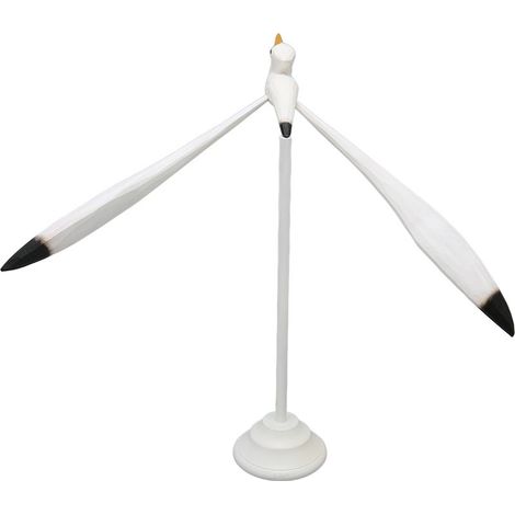 Statua di gabbiano, stile, bilanciamento del bianco, cavalletto stabile, durevole, di legno, ornamento, uccello marino versatile decorazione per la casa, in ufficio o in un caffè. (1/5)