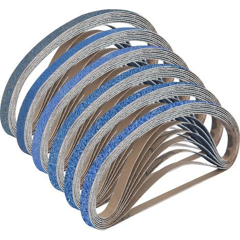 Lot de 40 bandes abrasives de 9 x 533 mm - Grain 40/60/80/120/240/400 - Pour poncer, limer, affûter et enlever la rouille (1/5)