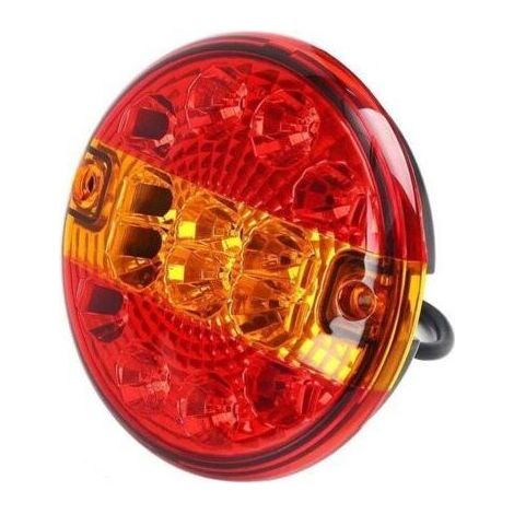 Feux arrière ronds 14 LED ultra-lumineux avec feux arrière de remorque à LED, feux stop arrière multifonctions étanches pour véhicules 12 V-24 V (1/4)