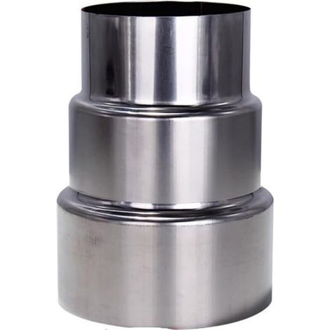 Rauchrohrreduzierstück aus Edelstahl - Ermöglicht den Anschluss des Geräts an den Schornstein oder das Rauchrohr - Optimiert für Kamine, Camping, Holzöfen (Ø 90 mm/Ø 70 mm) (1/4)