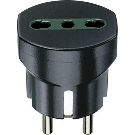 00301 Adattatore Ted./Franc.+P17/11 Nero