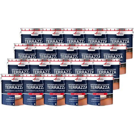 Guaina liquida calpestabile, Guaina per terrazzi calpestabile, impermeabilizzazione con ARCADECK - 20 x 10L Sabbia - ARCANE INDUSTRIES