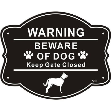 mit Aufschrift Keep Gate Closed Dogs 25 4 x 20 3 cm (1/5)