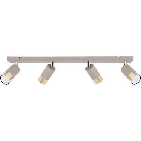 Lampada da soffitto Hugo color oro cashmere, faretto, 4 lampadine GU10