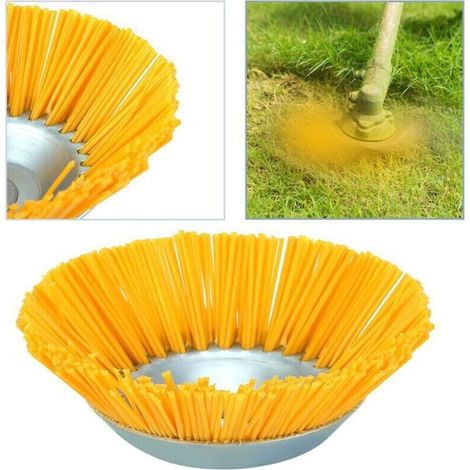 Tête débroussailleuse nylon 200 mm – Épaisseur des poils 2 mm – Vitesse max 6 500 tr/min – Compatible débroussailleuses et tondeuses