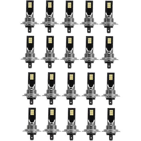 20 Stück H7 12SMD LED-Nebelscheinwerfer, Canbus-Birnenumwandlung, 1000 lm, 6000 K, weißes Licht, fehlerfrei, Canbus-Glühbirne