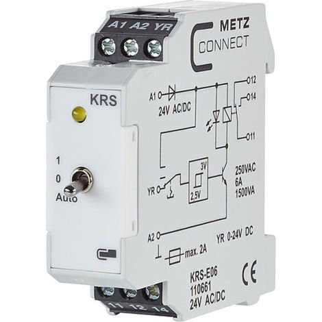 BTR NETCOM Schnittstellenmodul 1W mit Handbedienebene KRS-E06 24ACDC Auto