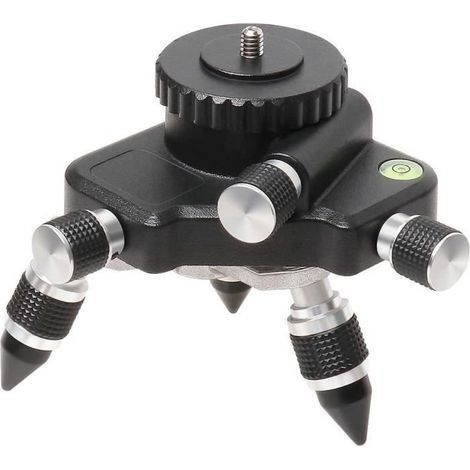 Huepar AT2 Adaptateur de Niveau Laser 360° Tournant Réglable, Connecteur de Trépied, avec Filetage Mâle 1/4″-20 et Bulle Horizontale-Ywey