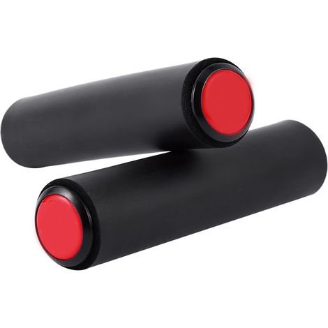 Lot de 2 poignées de vélo VTT en gel de silice antidérapantes pour une meilleure adhérence et un confort accru (noir) (1/5)