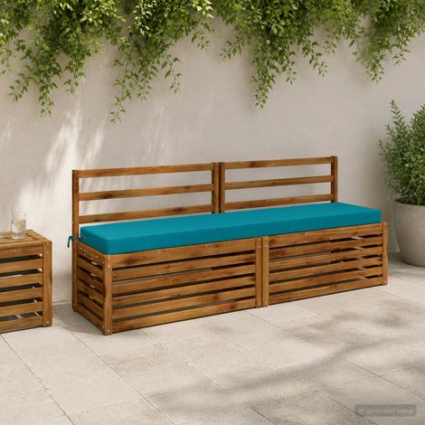 vidaXL Cojín de banco SOEST 100% Poliéster Tuquesa 170 x 40 x 8 cm (1/5)