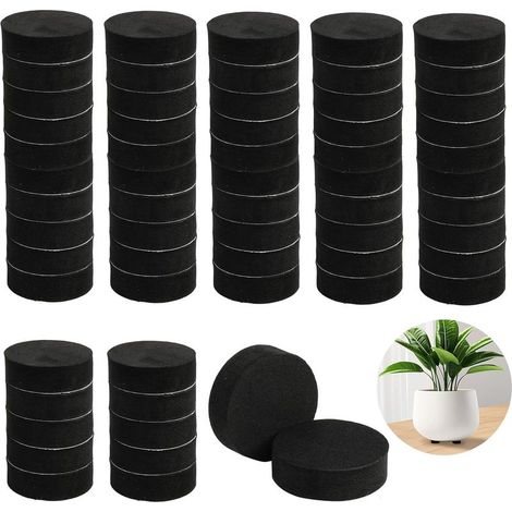 60 Pièces Pads De Fleur Invisible pour Jardin Antidérapant Pied, Invisibles pour pots de fleurs en Eva De Pot pour Surélever Les Plantes Intérieur , Auto-Adhésif Tapis De Pot De Fleur De Mousse (1/5)