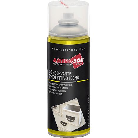 Protettivo Conservante Legno AMBRO-SOL x mobili, porte, finestre, infissi 400 ml (1/2)