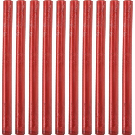 10Pcs Sealing Wax Sticks MultiColor Small Round Stamp Tools for DIY Invitations Cards Envelopes(Flame Red ) (1/5)