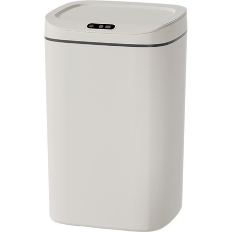 Poubelle intelligente à capteur automatique, poubelle ménagère, poubelle de salle de bain, facile à vider sans se baisser, grande capacité (14 L), idéale pour la salle de bain