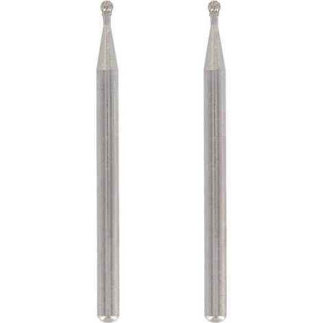 Fraises diamant Dremel lot de 2 Pointe ronde 2mm pour gravure verre, céramique, métal