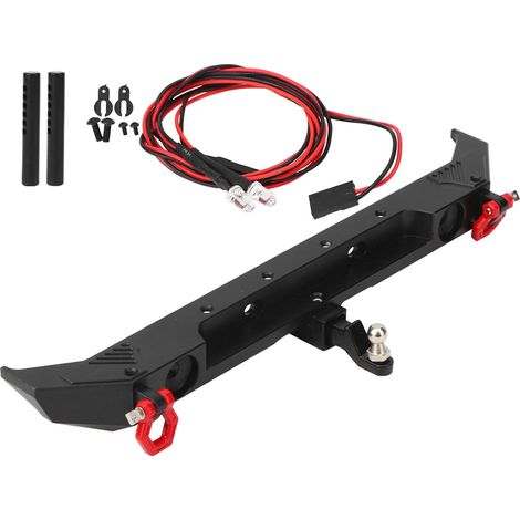 Pare-chocs arrière en métal avec anneaux en D compatible avec le modèle réduit de voiture radiocommandée Axial SCX10 III AXI03007 à l'échelle 1/10. (1/5)