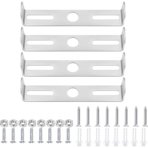 4 Ceiling Mounting Brackets 95 mm Metal Mounting Plates  Adjustable Spacing, For Chandelier, Pendant Light Fixture, With Screws (1/5)