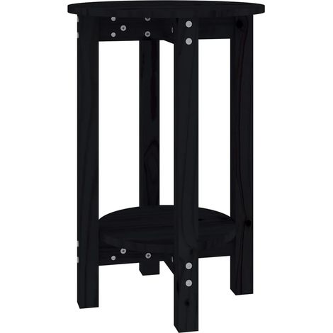 Table basse de salon, Table Café, Noir Ø 40x60 cm Bois massif de pin OIB9181E (1/5)