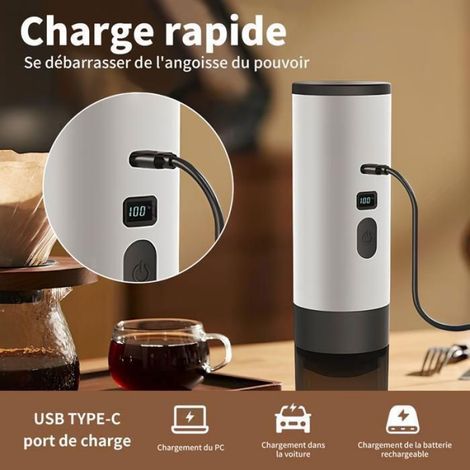 Cafetière Portable, Machine à Café Expresso Portable, Compatible avec le café moulu/Nespresso/DolceGusto, 15 bar (1/5)