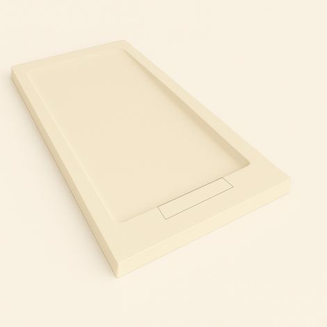 Duschwanne Steen mit Rahmen Farbe Creme RAL 1013 70x100cm Abdeckung in Creme