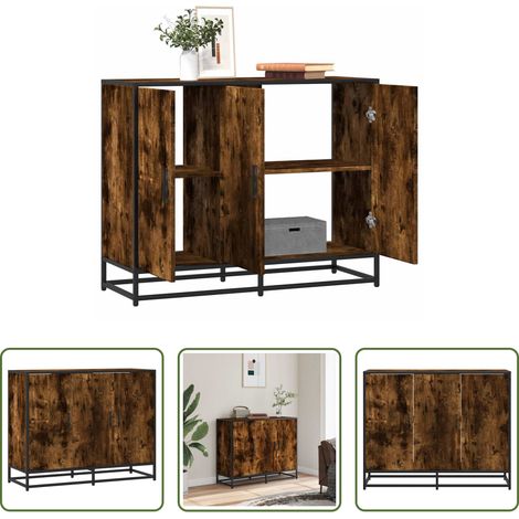 Holzschrank - Sideboard Räuchereiche 94x35x76 cm Holzwerkstoff (1/5)