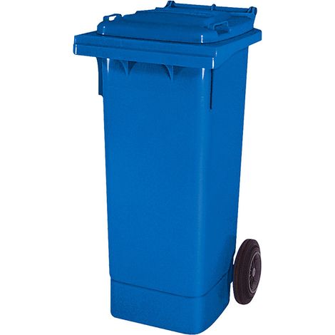 BRB Müllbehälter, 80 Liter, BxTxH 445 x 520 x 930 mm, PE-HD (blau)