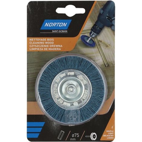 NORTON - Brosse perceuse circulaire nylon bleu 75 Norton (1/5)