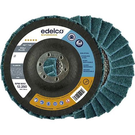 Disco abrasivo edelco poli plus 3 grana fine 115 mm
