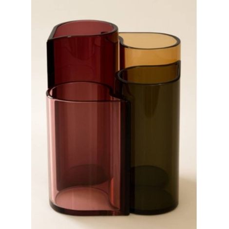 Vaso fiva, altezza 30 cm, rosso - Atmosphera créateur d'intérieur