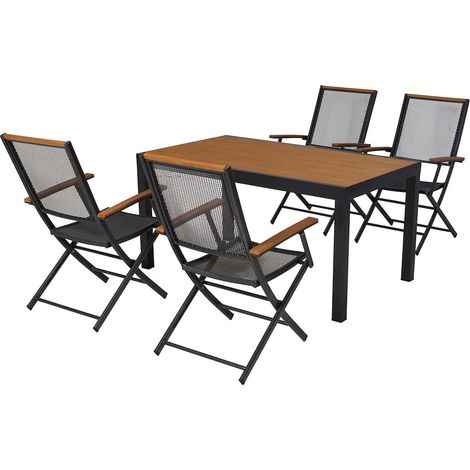 Itanos Set 5tlg Alu/Kunststoff Tisch 150 x 90 cm