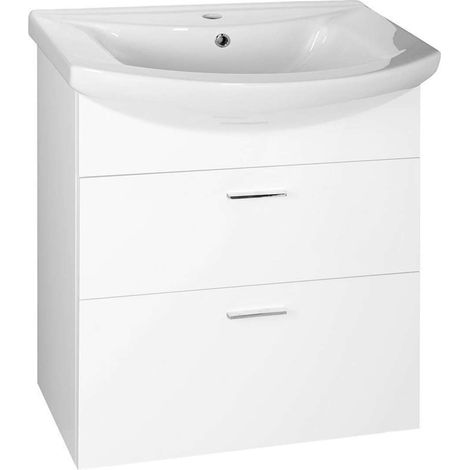 Aqualine Zoja - Mueble de lavabo 62x74x32 cm, blanco 51061A (1/4)
