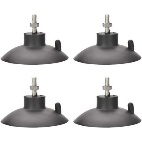 BUNTHAUS Lot de 4 pieds à ventouse avec vis pour coupe-frites industriels et commerciaux (noir)
