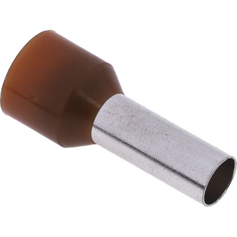 Embout à sertir 10mm², Marron, longueur 12mm